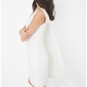 White cape mini dress